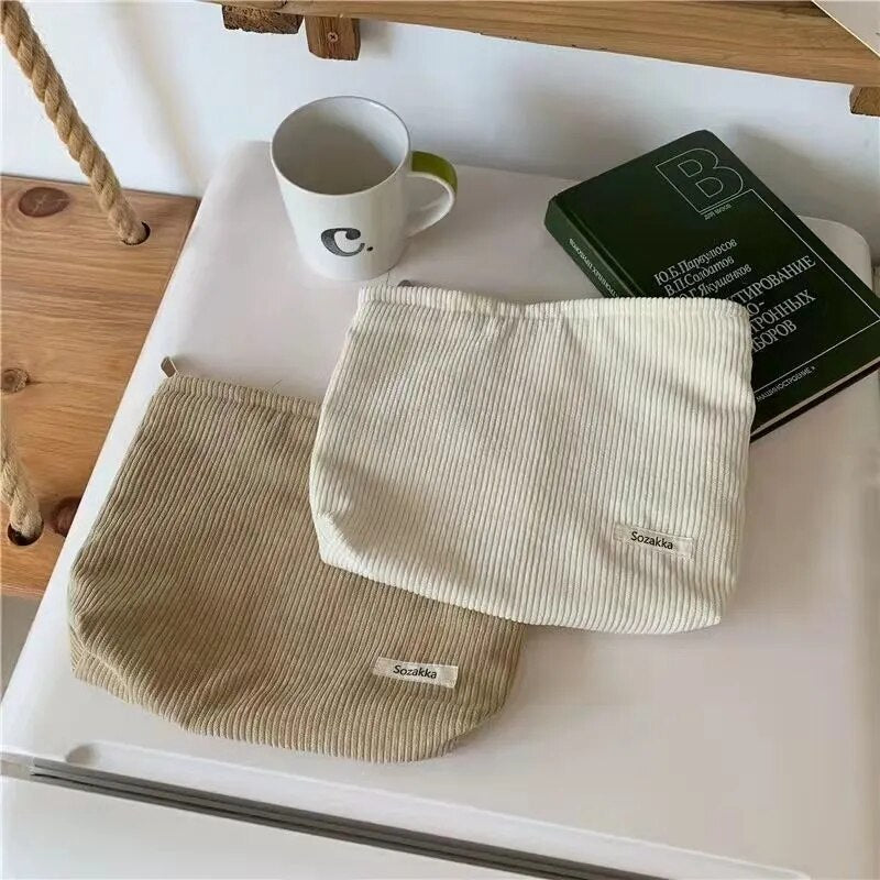 Corduroy Cosmetic Bag